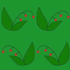 Pattern with berries
