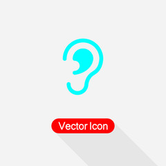 Ear Icon, Hearing Icon Vector Illustration Eps10