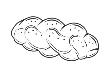 Bun isolated on white background