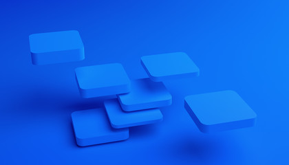 Abstract 3d render, modern geometric background, graphic design