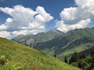 Fototapeta na wymiar Vals in der Schweiz 31.7.2020
