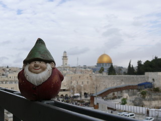 Unser Gartenzwerg Rüdi in Jerusalem