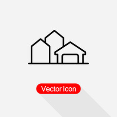Farm Buildings Icon Vector Illustration Eps10