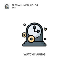 Watchmaking soecial lineal color vector icon. Illustration symbol design template for web mobile UI element.