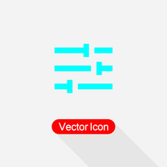 Fototapeta premium Filter Icon, Settings Icon Vector Illustration Eps10