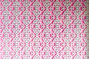 white and pink background with flat lay geometric shapes. flat design