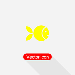 Fish Icon, Puffer Fish Icon Vector Illustration Eps10