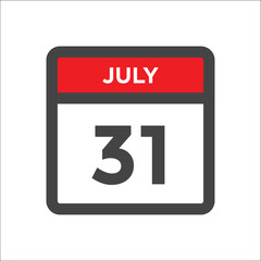 July 31 calendar icon with day of month