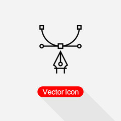 Fountain Pen Nib Icon Pen tool cursor  Vector Illustration Eps10
