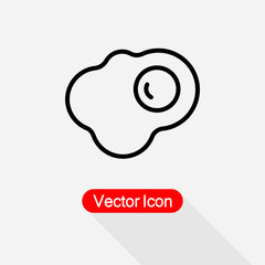 Fried Egg Icon Vector Illustration Eps10