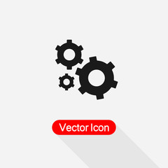 Gears Icon, Settings Icon Vector Illustration Eps10