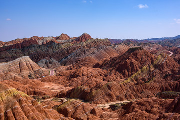 Rainbow Mountains at Zhangye Danxia National Geopark, Gansu, China