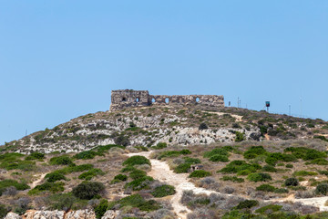 Fort of Sant'Ignazio in the city of Cagliari in Sardinia, Italy