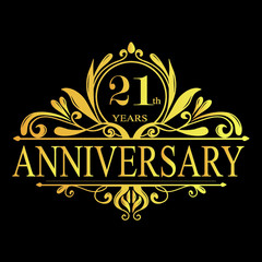 Birthday Anniversary design, Anniversary vector design, Birthday victor design. Family birthday luxurious multi colors printable logotype anniversary design celebration.