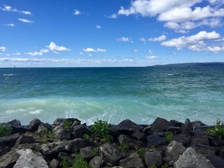 Fototapeta na wymiar Lake Michigan surf
