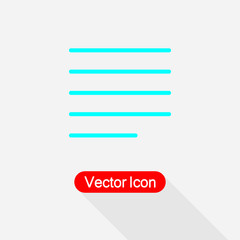 Justify Left Alignment Paragraph Icon Vector Illustration Eps10