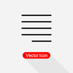 Obraz premium Justify Right Alignment Paragraph Icon Vector Illustration Eps10