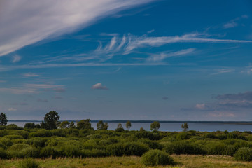 clouds over the lake