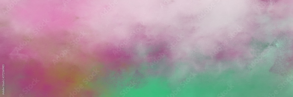 Poster decorative abstract painting background texture with pastel purple and medium sea green colors and s
