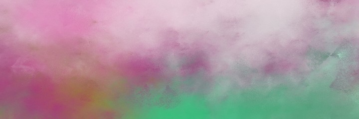 decorative abstract painting background texture with pastel purple and medium sea green colors and space for text or image. can be used as postcard or poster