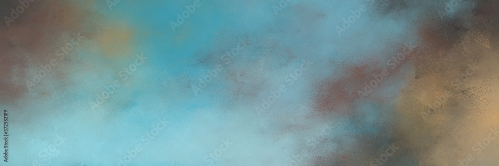 Aufkleber awesome abstract painting background texture with light slate gray, dark olive green and sky blue co