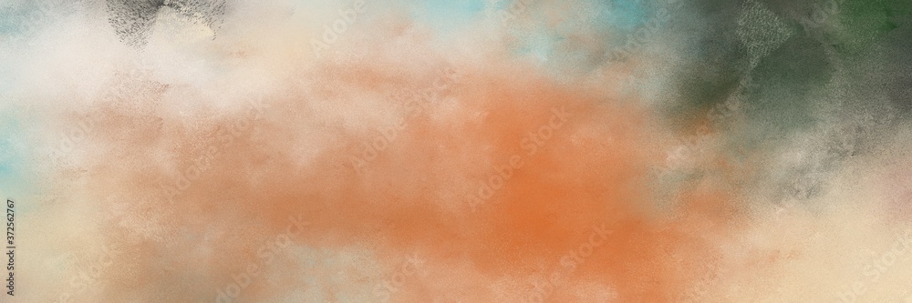 Poster amazing abstract painting background texture with tan, dark olive green and light gray colors and space for text or image. can be used as horizontal background graphic