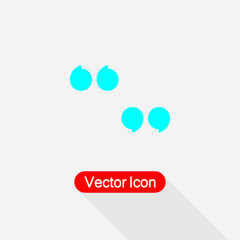 Quotation Mark Symbol Icon Vector Illustration Eps10