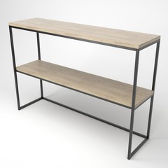 3d illustration of a modern loft-style rack