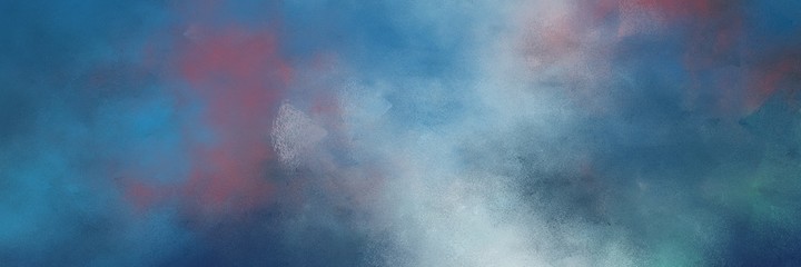 awesome vintage abstract painted background with teal blue, pastel blue and light slate gray colors and space for text or image. can be used as horizontal background graphic