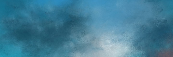 amazing teal blue, pastel blue and cadet blue color background with space for text or image. vintage texture, distressed old textured painted design. can be used as header or banner