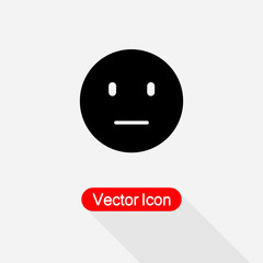 Sad Face Icon, Sad Emoji Icon, Smile Icon Vector Illustration Eps10