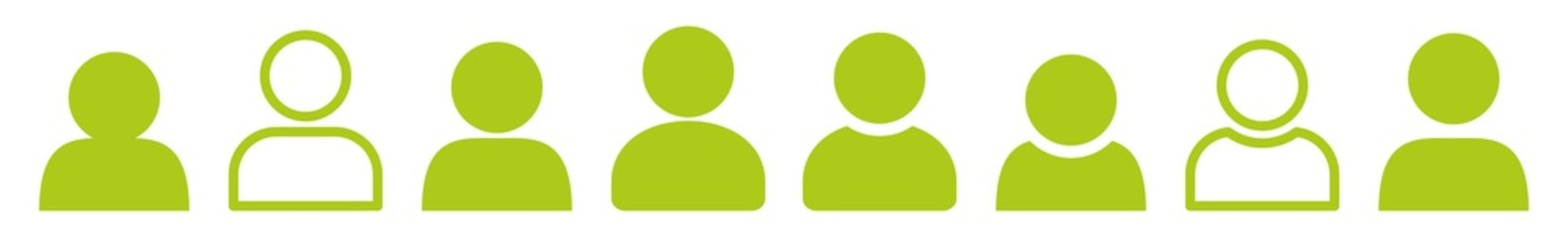 Fototapeta premium User Icon Green | Avatar Illustration | Client Symbol | Member Profile Logo | Login Head Sign | Isolated | Variations