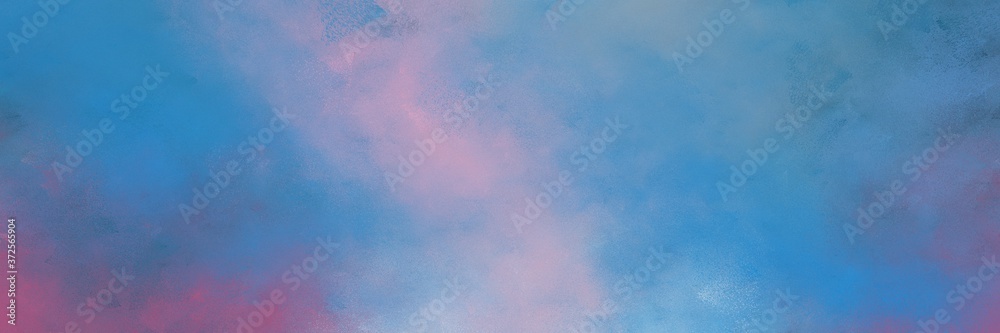 Poster beautiful abstract painting background texture with steel blue and pastel purple colors and space fo