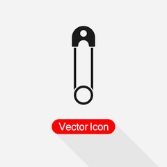 Safety Pin Icon Vector Illustration Eps10