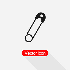 Safety Pin Icon Vector Illustration Eps10