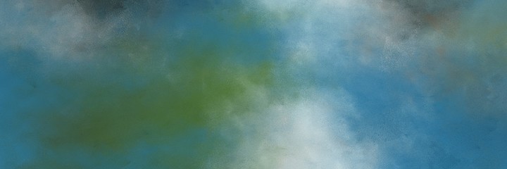 awesome abstract painting background graphic with teal blue, pastel blue and dark gray colors and space for text or image. can be used as horizontal header or banner orientation