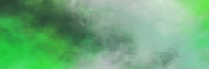 decorative abstract painting background graphic with dark sea green, silver and forest green colors and space for text or image. can be used as horizontal background texture