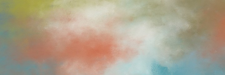 decorative abstract painting background texture with rosy brown, pastel gray and cadet blue colors and space for text or image. can be used as horizontal header or banner orientation