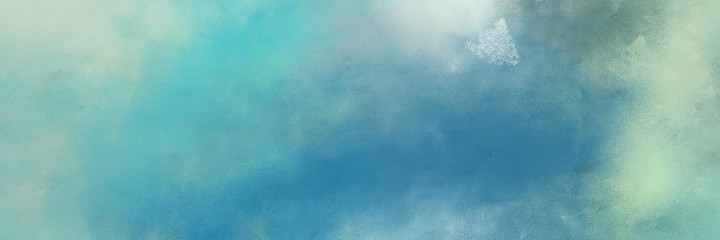 stunning vintage abstract painted background with cadet blue, pastel gray and teal blue colors and space for text or image. can be used as horizontal background texture