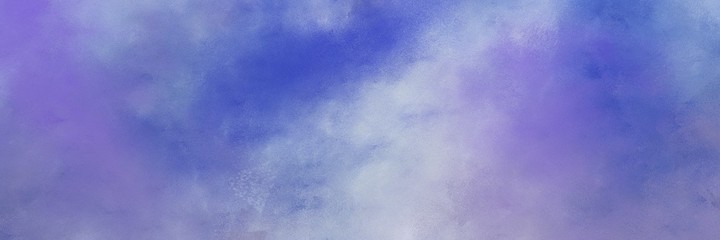 decorative medium purple and slate blue colored vintage abstract painted background with space for text or image. can be used as horizontal header or banner orientation