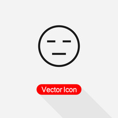 Poker Face Icon, Smile Icon Vector Illustration Eps10