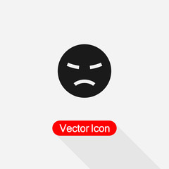 Angry Face Icon, Smile Icon Vector Illustration Eps10