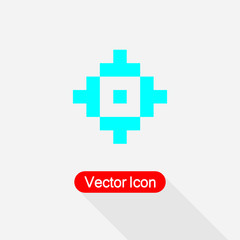 Obraz premium Pixel Snowflake Icon Vector Illustration Eps10