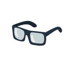 glasses doodle icon, vector color cute illustration