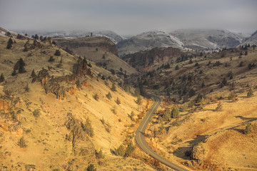 Road to cold. A single path leading into the cold nowhwere...