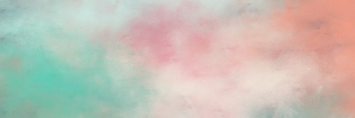 awesome pastel gray, medium aqua marine and dark sea green colored vintage abstract painted background with space for text or image. can be used as horizontal header or banner orientation