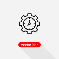 Time Management Icon, Productivity Sign,Efficiency Sign Vector Illustration Eps10