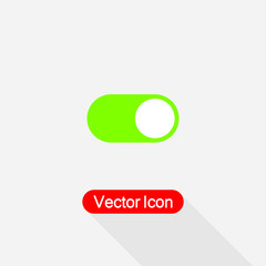 Toggle switch vector icon, On and Off position simple icon Vector Illustration Eps10