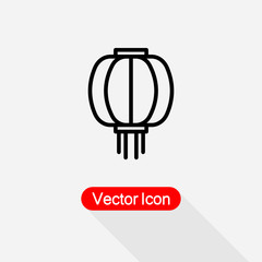 Traditional Chinese Lantern Icon Vector Illustration Eps10