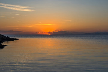 Fototapeta na wymiar Sunset in the Aegean